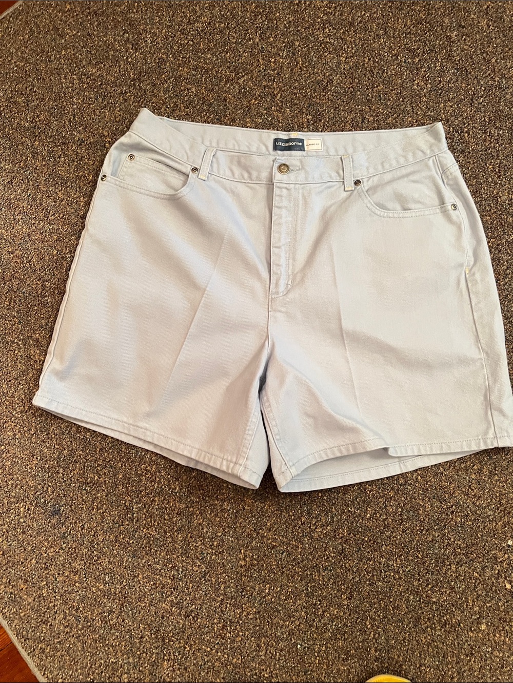 Liz Claiborne Pale Blue Casual Cotton Shorts